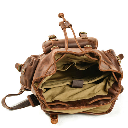 Li Ji | Original leather handmade | European and American outdoor travel and mountaineering backpack No. 9508-3