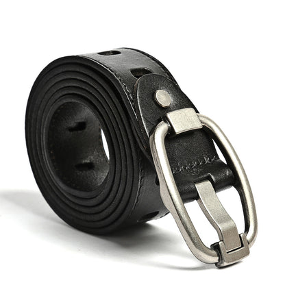 Li Ji | Original handmade genuine leather | First layer cowhide paste leather pin buckle belt BELT No. 15047 