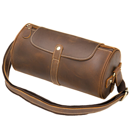 Li Ji | Original leather handmade | Vietnam first layer cowhide cylindrical shoulder bag No. 1179