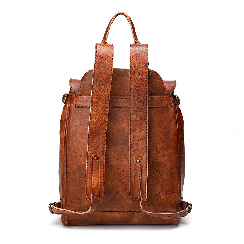 Li Ji | Original handmade leather | Genuine leather tanned backpack No. 9035