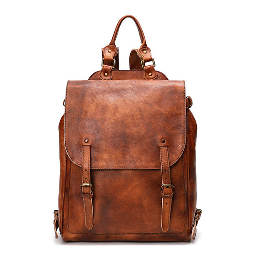 Li Ji | Original handmade leather | Genuine leather tanned backpack No. 9035