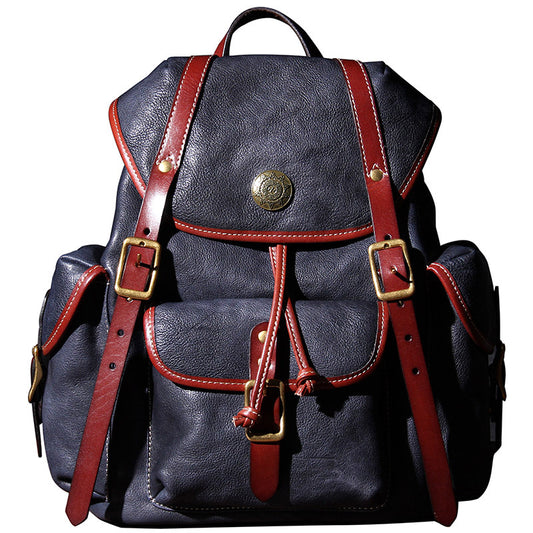 Li Ji | Imported tanned leather handmade original backpack No. 6854