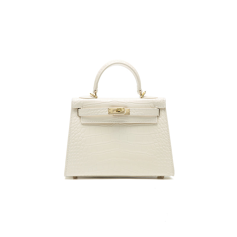 Li Ji | First-layer cowhide second-generation soft leather Kelly crocodile pattern bag No. 1487