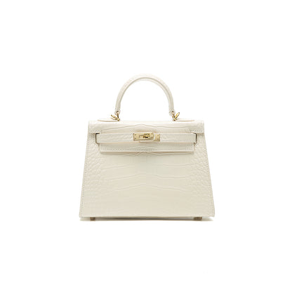 Li Ji | First-layer cowhide second-generation soft leather Kelly crocodile pattern bag No. 1487