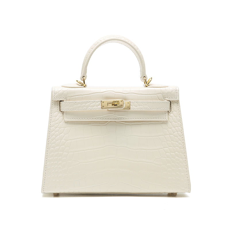 Li Ji | First-layer cowhide second-generation soft leather Kelly crocodile pattern bag No. 1487