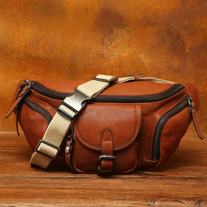 Li Ji | Dumpling-shaped zippered cowhide satchel No. 8019 