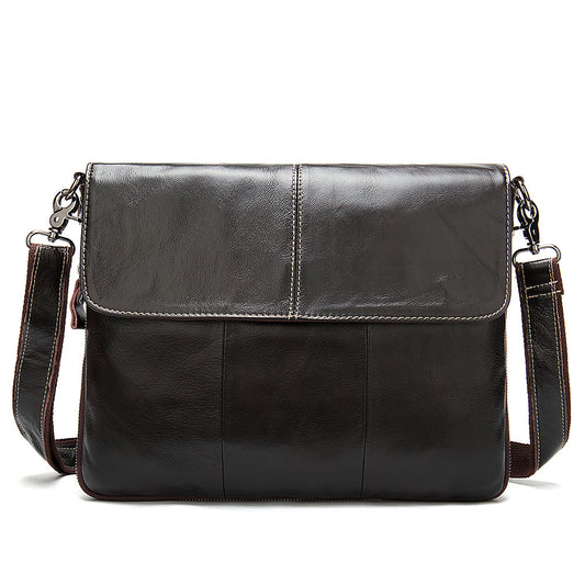 Li Ji | Original handmade | Genuine leather retro messenger bag No. 8007