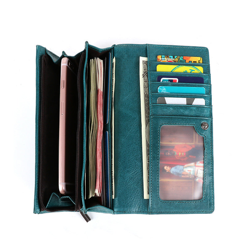 Li Ji | Original handmade genuine leather | Multi-card slot wallet rfid Wallet Wallet No. 9366