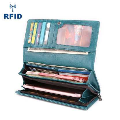 Li Ji | Original handmade genuine leather | Multi-card slot wallet rfid Wallet Wallet No. 9366