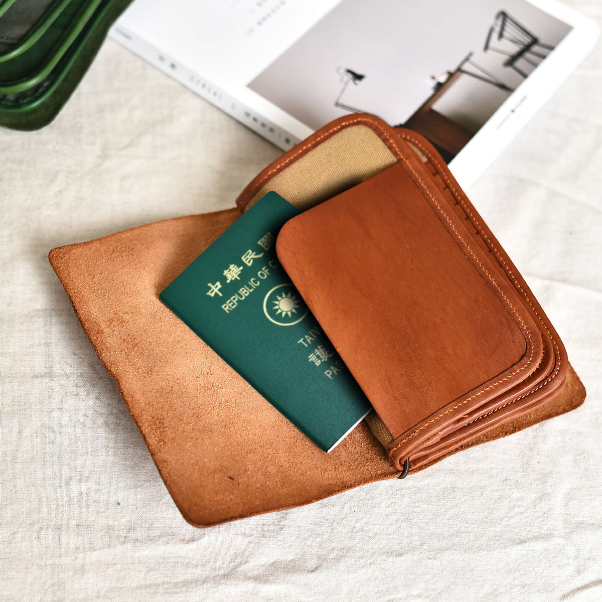 Li Ji | Original handmade leather | Books/five-page wallet bag No. 198 