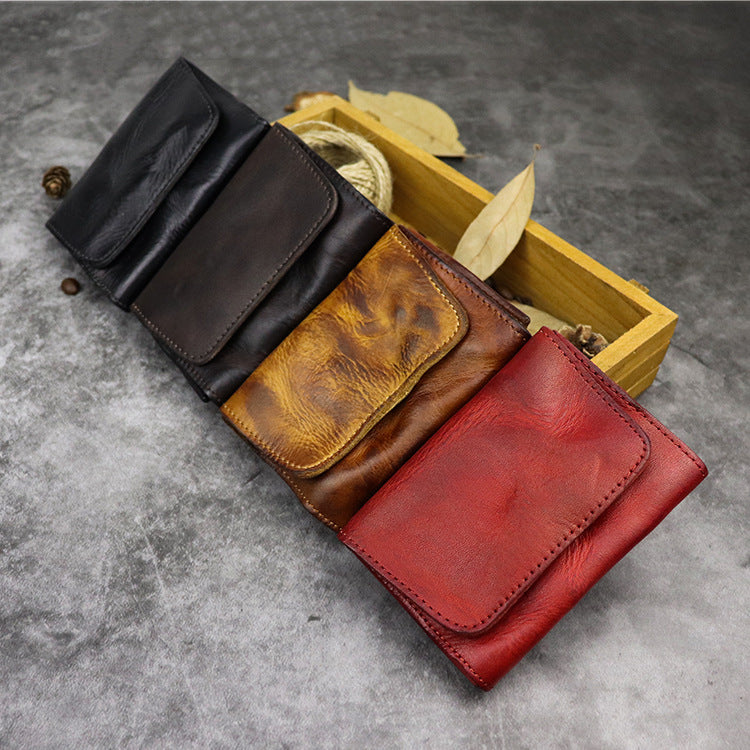 Li Ji | Original handmade leather | Vegetable tanned cowhide/accordion wallet/card holder SG133