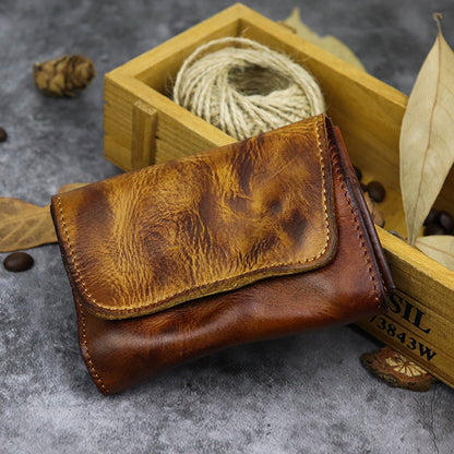 Li Ji | Original handmade leather | Vegetable tanned cowhide/accordion wallet/card holder SG133