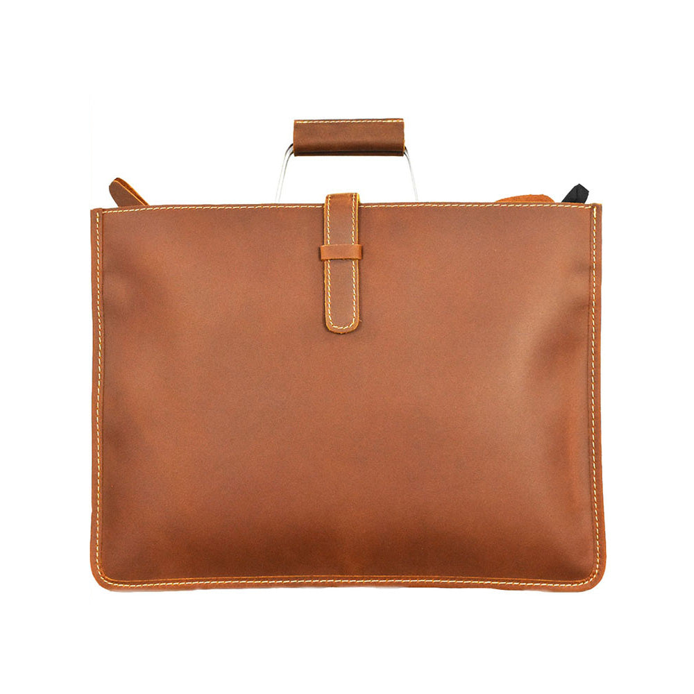 Li Ji | Original handmade leather | 13-inch simple briefcase, British portable A4 document bag No. 3032