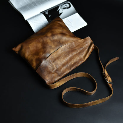 Li Ji | Original handmade leather goods | One-shoulder crossbody bag No. 140075 