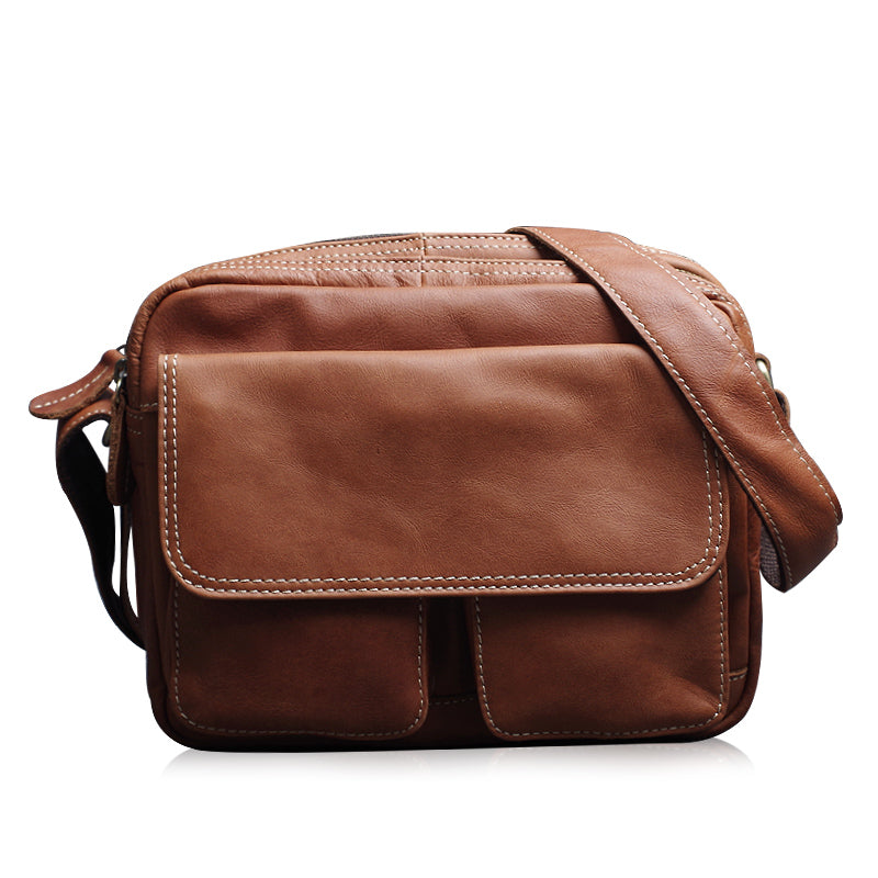 Li Ji | Original leather handmade | First-layer cowhide horizontal small backpack No. 2288