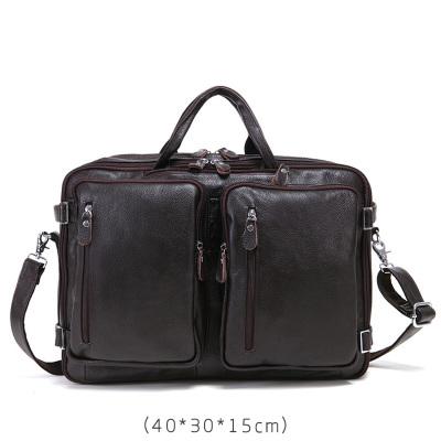 Li Ji | Handmade original | British retro backpack/portable/crossbody/three-purpose briefcase