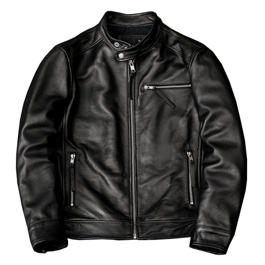 Li Ji | Original Genuine Leather | [Black Cow] Pure first-layer soft cowhide leather jacket No. 1926 