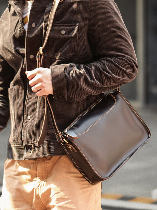 Li Ji | Original genuine leather handmade | Original messenger bag No. 413