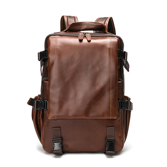 Li Ji | Original handmade | First-layer cowhide leather backpack backpack No. A2006