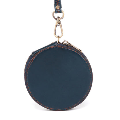 Li Ji | Original handmade genuine leather | Leather small round coin purse No. K058