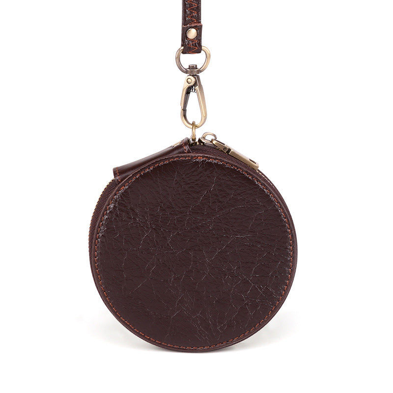 Li Ji | Original handmade genuine leather | Leather small round coin purse No. K058