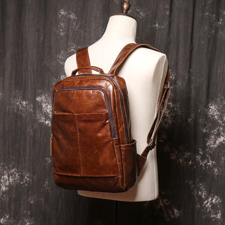 Li Ji | Original handmade | Cow leather Trip backpack No. 0825-3