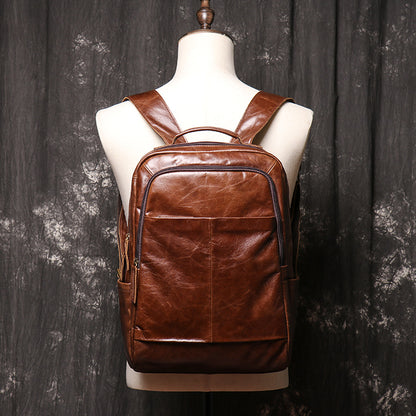 Li Ji | Original handmade | Cow leather Trip backpack No. 0825-3