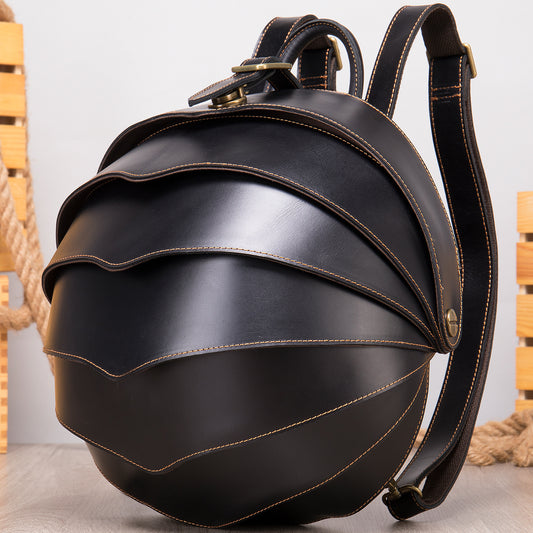 Li Ji | Original handmade | Beetle shell leather backpack No. 4007