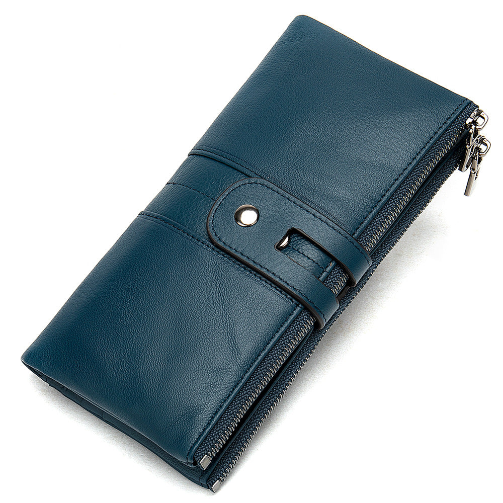 Li Ji | Original handmade | Genuine leather functional long wallet 軽くて large capacity No. 8560