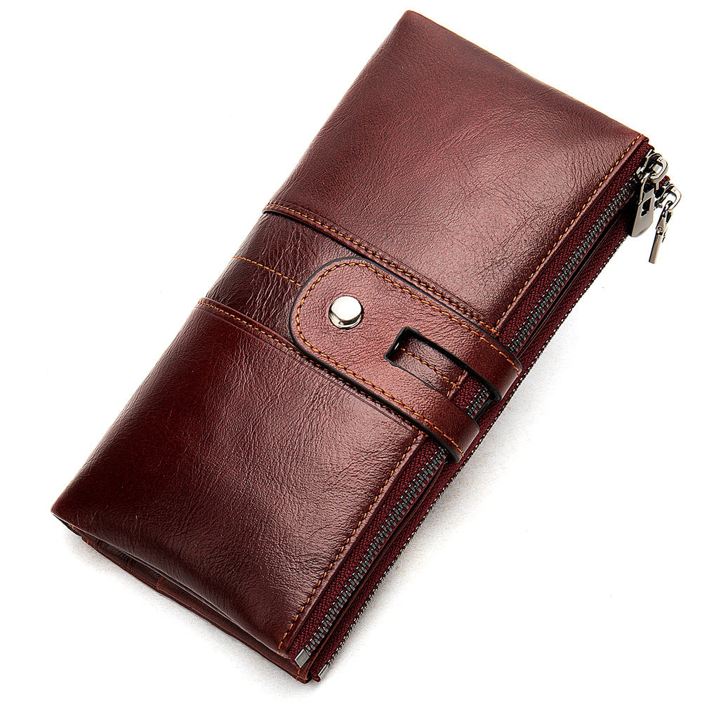 Li Ji | Original handmade | Genuine leather functional long wallet 軽くて large capacity No. 8560