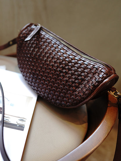 Li Ji | Original | Genuine woven handmade leather tanned saddle bag No. M9121 