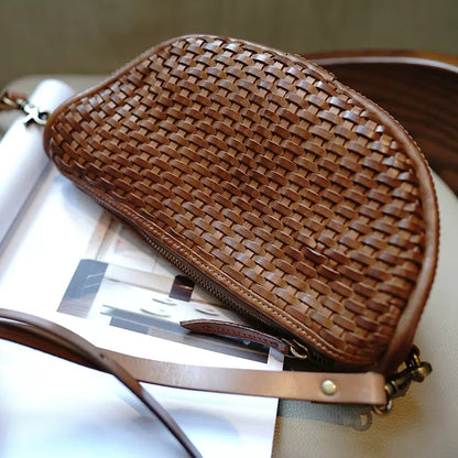 Li Ji | Original | Genuine woven handmade leather tanned saddle bag No. M9121 