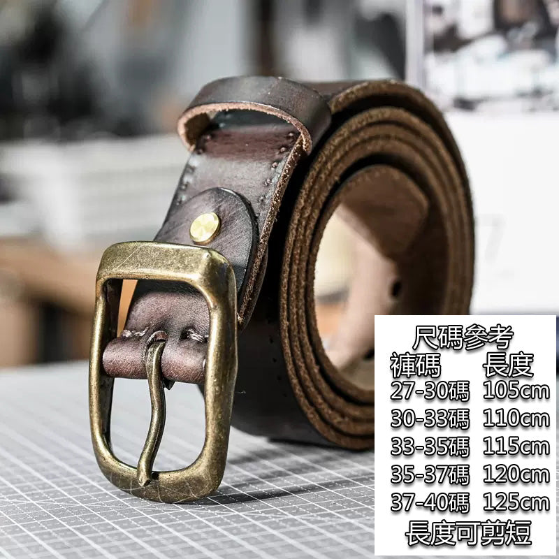 Li Ji | Original handmade | Real thick cowhide trendy pin buckle belt No. 6006