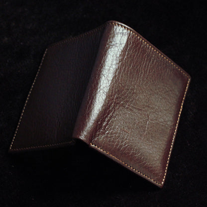 Li Ji | Original genuine leather handmade | Oil wax leather-ID wallet No. P14