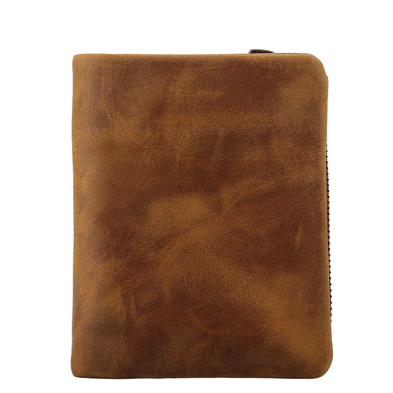 Li Ji | Original handmade genuine leather | Detachable mother-in-law wallet, short cowhide leather cloth No. 4127 