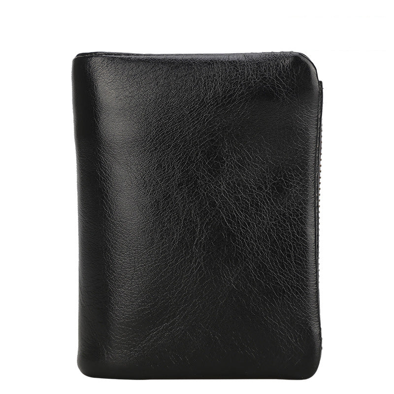 Li Ji | Original handmade genuine leather | Detachable mother-in-law wallet, short cowhide leather cloth No. 4127 