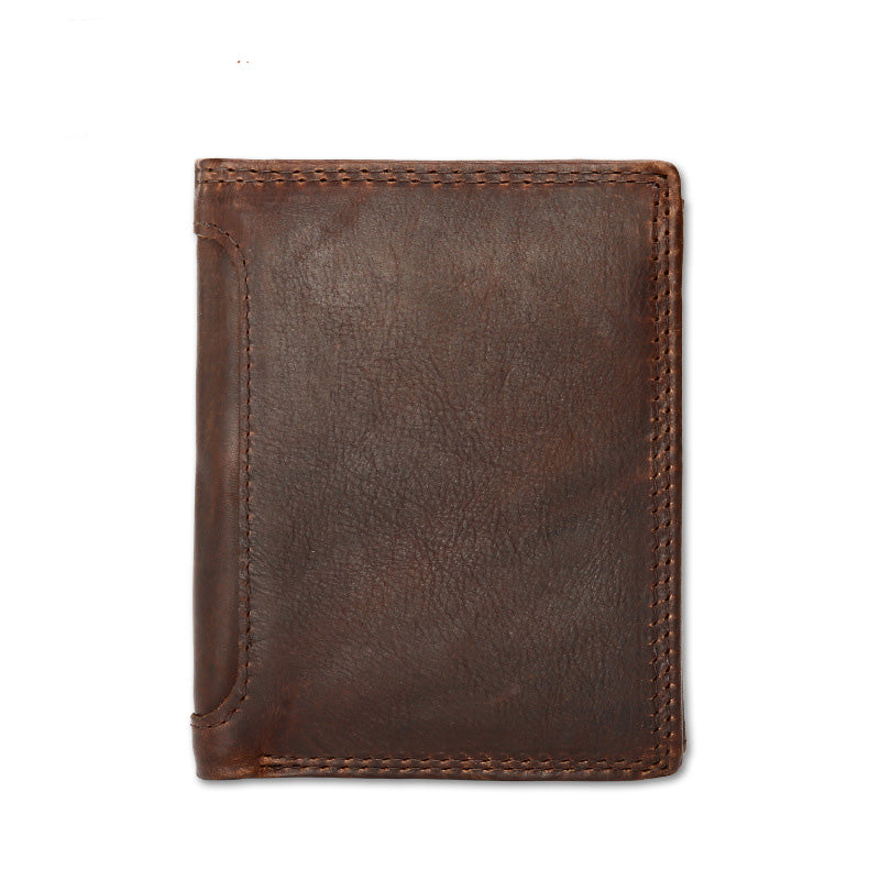 Li Ji | Original handmade genuine leather | Short and functional multi-digit wallet No. 523 