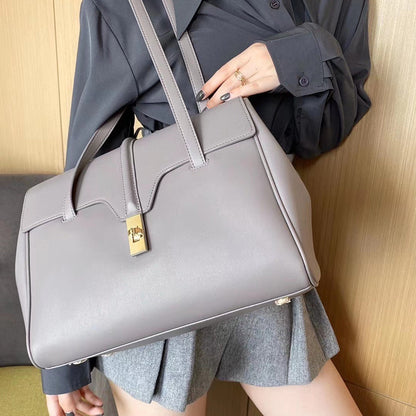 Li Ji Original Genuine Leather | Same style second-layer cowhide Kelly bag No. 824