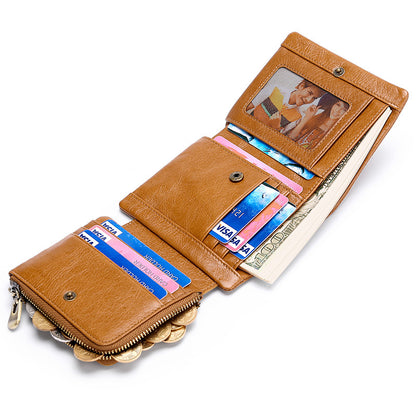 Li Ji | Original handmade leather | Tri-fold wallet No. 0191 