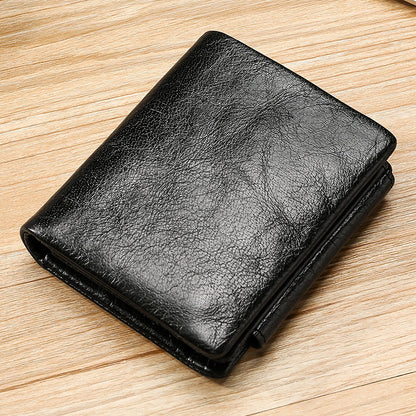 Li Ji | Original handmade leather | Tri-fold wallet No. 0191 