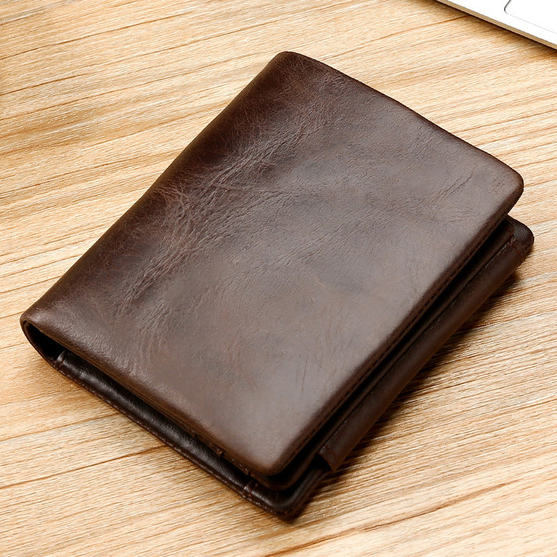 Li Ji | Original handmade leather | Tri-fold wallet No. 0191 