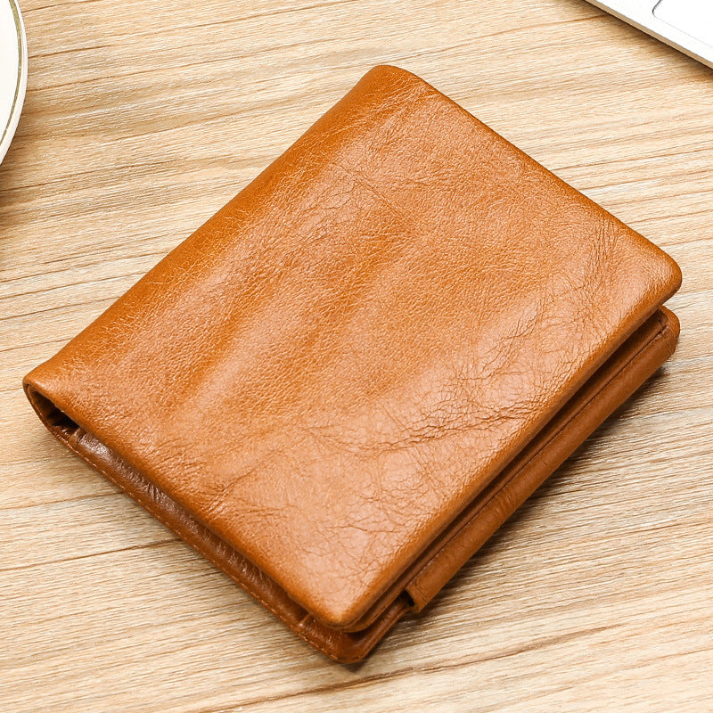 Li Ji | Original handmade leather | Tri-fold wallet No. 0191 