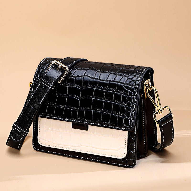 Li Ji | Original handmade | Two-layer cowhide small square bag/three-dimensional accordion bag No. 10935 