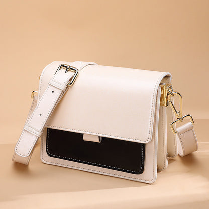 Li Ji | Original handmade | Two-layer cowhide small square bag/three-dimensional accordion bag No. 10935 