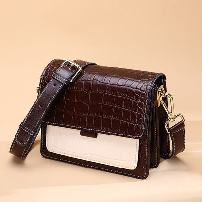 Li Ji | Original handmade | Two-layer cowhide small square bag/three-dimensional accordion bag No. 10935 