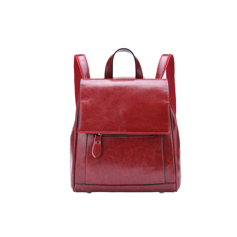 Li Ji | Original handmade genuine leather | Women's pocket backpack No. 7924 