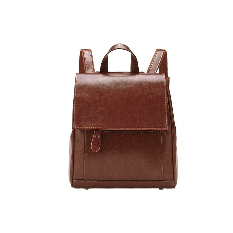 Li Ji | Original handmade genuine leather | Women's pocket backpack No. 7924 