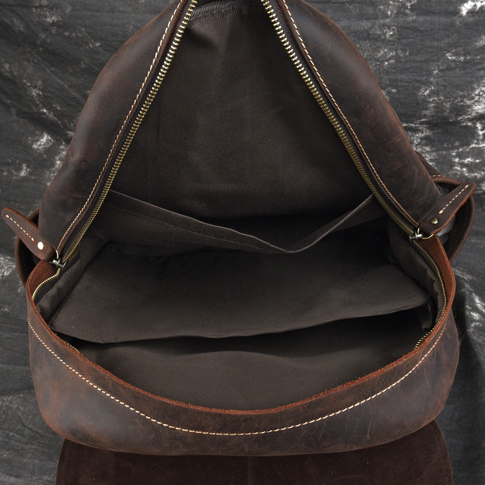 Li Ji | Handmade original | Crazy Horse backpack/backpack No. 8035