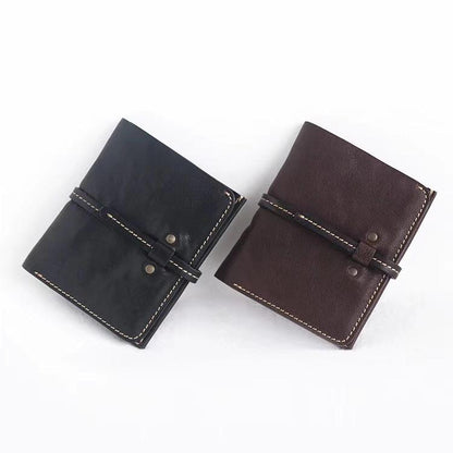 Li Ji | Original handmade leather | 20% off drawstring buckle - Unisex wallet No. 9501 