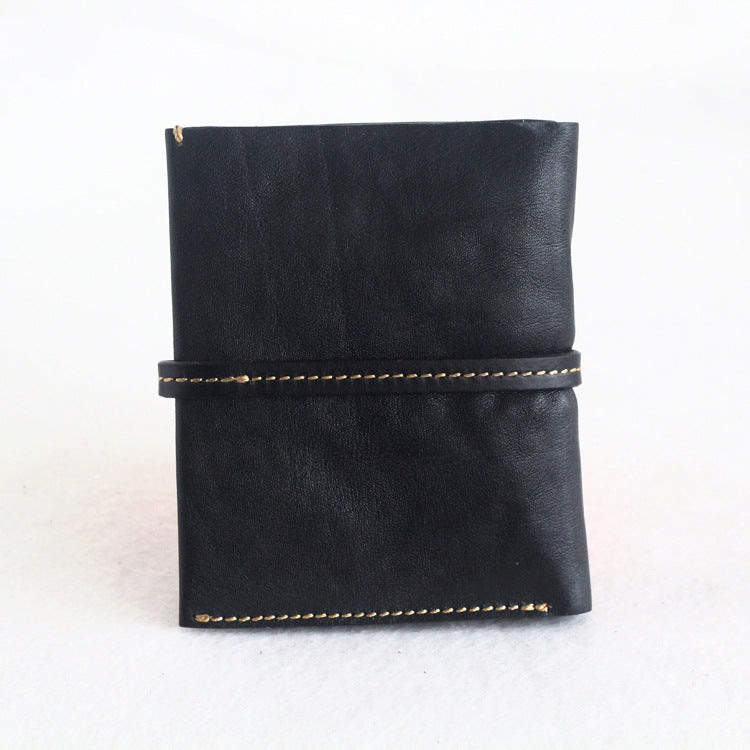 Li Ji | Original handmade leather | 20% off drawstring buckle - Unisex wallet No. 9501 